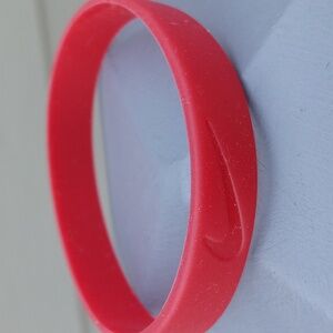 Nike Red Silicone Wristband Battlegrounds Sports Unisex Bracelet